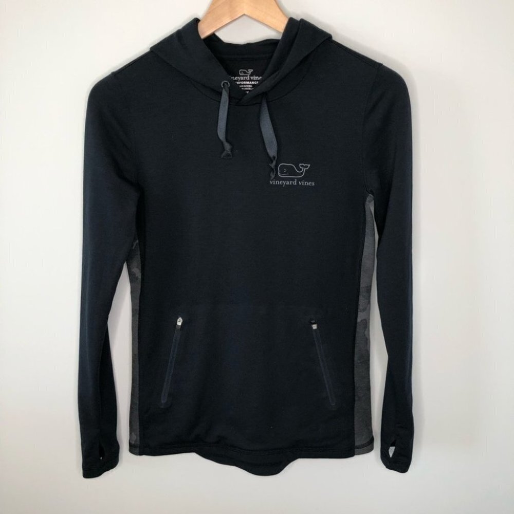 VINEYARD Vines Performance Black & Camo Hoodie‎  XXS
